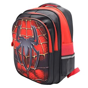 Hnokle Spider Backpack 3D Comic Schoolbag Anime Cartoon Waterproof Bookbag with Pencil Case for Boys Elementary