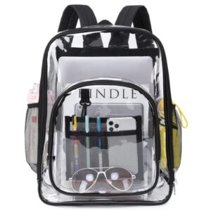 clear backpack men women heavy duty pvc plastic transparent school backpack see through book bags for teen girls boys