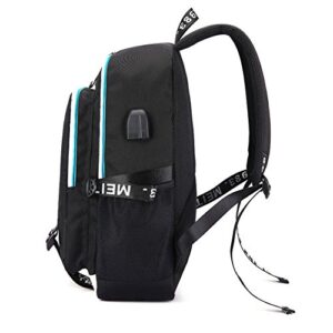 CHENMEILI SCP Printed Travel BackPack Laptop Bag College Bag Bookbag with USB Charging Port