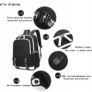 TTBRAND Joyee Hot Game Genshin Impact Cosplay Backpack with USB Charging Port for Teen. (Xiao)