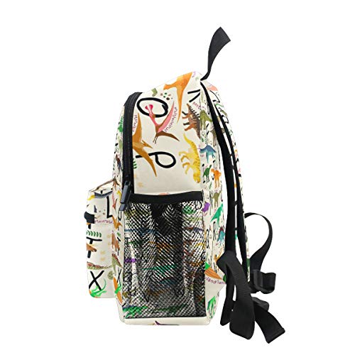 Cute Alphabet Dinosaur Toddler Backpack for Kids Boys Girls Childish Dino Kid's Backpack Preschool School Children Bag Bookbag Nursery Junior Primary Student Travel Bag Schoolbag for Junior Primary