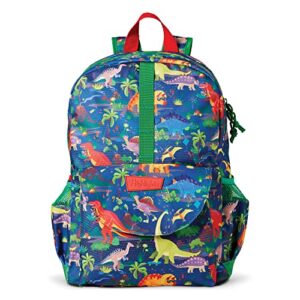 highlights backpack for kids, 17-inch weather-resistant backpacks for boys and girls, elementary school kids bags, ages 5-9 (dinosaur glow-in-the-dark – green)