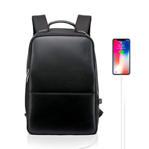 bopai travel laptop backpack 15.6 inch business anti theft backpack with hidden zipper waterproof work backpack with usb charging all black