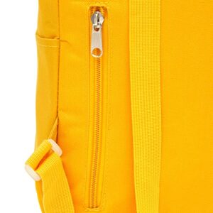 Zodaca Mini Square Backpack for Women, Small Mango Yellow Bag (9 x 12 Inches)