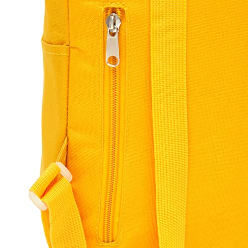 Zodaca Mini Square Backpack for Women, Small Mango Yellow Bag (9 x 12 Inches)