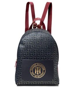 tommy hilfiger millie ii medium dome backpack tommy navy/light gold lurex one size