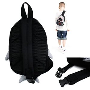 Strong Cute Shark Character Small Sling Shell Lightweight Bag Crossbody Backpack Chest Shoulder Mini Travel Tour Pouch One Strap Hiking Purse for kids