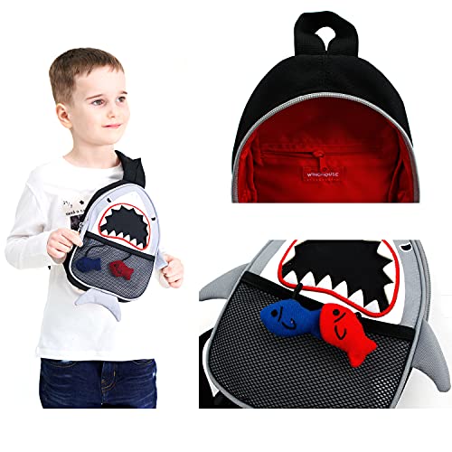 Strong Cute Shark Character Small Sling Shell Lightweight Bag Crossbody Backpack Chest Shoulder Mini Travel Tour Pouch One Strap Hiking Purse for kids