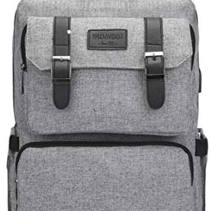 Laptop Backpack for Women Men Vintage Backpack Bookbags Anti Theft Bookbag 16 inch Grey