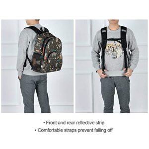 ALAZA Raccoon Owl Cartoon School Bag Casual Daypack Book Bags for Primary Junior High School