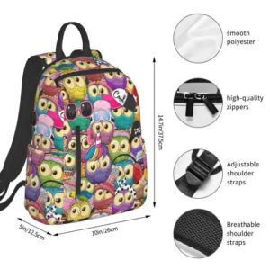 Thinye Casual Daypack Backpacks for Women Cool Backpacks for School Cute Cartoon Owls Backpack for Girls Boys