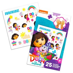 Dora the Explorer and Friends Mini Backpack Toddler Preschool ~ Bundle with 11" Mini Backpack Featuring Dora, Paw Patrol, Bubble Guppies, Blaze, TMNT, with Stickers