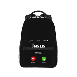 Jesus Cross Backpack Christian Laptop Backpack Casual Shoulder Bag Hiking Travel School Bookbag for Men Women Girls Boys