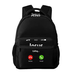 Jesus Cross Backpack Christian Laptop Backpack Casual Shoulder Bag Hiking Travel School Bookbag for Men Women Girls Boys