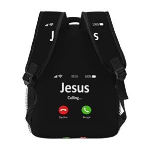 Jesus Cross Backpack Christian Laptop Backpack Casual Shoulder Bag Hiking Travel School Bookbag for Men Women Girls Boys