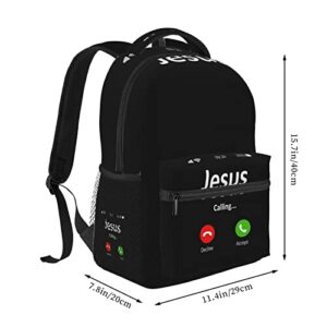 Jesus Cross Backpack Christian Laptop Backpack Casual Shoulder Bag Hiking Travel School Bookbag for Men Women Girls Boys