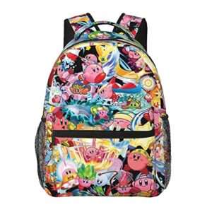 mayeec unisex kir-by laptops backpack bookbag, lightweight school bag for men women boys girls, black