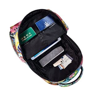 Mayeec Unisex Kir-By Laptops Backpack Bookbag, Lightweight School Bag for Men Women Boys Girls, Black