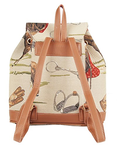 Signare Tapestry Fashion Backpack Rucksack for Women with Horse Design (RUCK-HOR)