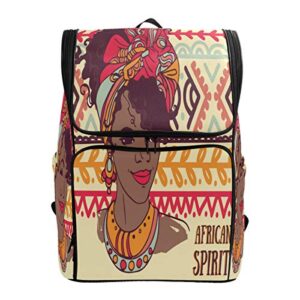 mrmian beautiful african american woman large capacity school backpack bookbag for collage students women man travel hiking camping daypack 19x14x7 inches