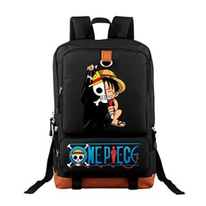 rahvxjo anime backpack 17 inch large laptop backpack casual travel backpack for teens men women black-13