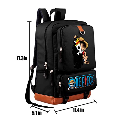 Rahvxjo Anime Backpack 17 Inch Large Laptop Backpack Casual Travel Backpack for Teens Men Women black-13