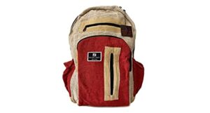 zillion craft classic back pack from himalayan core hemp fiber. best fit for school college and outdoor activities with comfort and style.hand made hemp backpack with unisex design