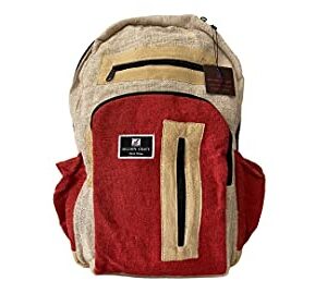 Zillion Craft Classic Back Pack from Himalayan core Hemp Fiber. Best fit for School College and Outdoor Activities with Comfort and Style.Hand Made Hemp Backpack with Unisex Design