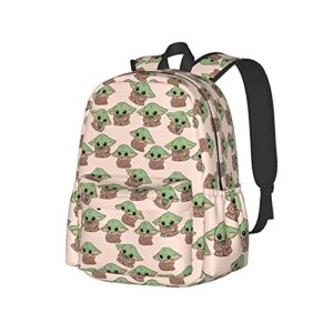 meiystyle kids yoda backpack student cute book bag travel bag satchel for boys girls (pink)