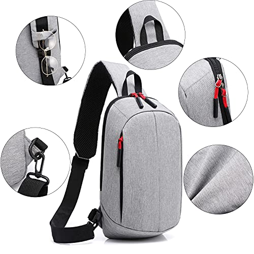 Peicees Sling Bag For Men Wateproof Sling Backpack Mens Crossbody Shoudler Bag For Travel Cycling Hiking Daypack