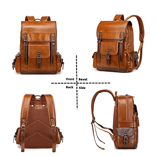 Women's Fashion Designer Backpack,Vegan Leather Backpacks For Work Travel College,Unisex Shoulder Daypack (brown-2218)