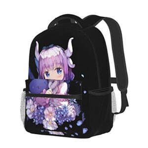 Anime Miss Kobayashi'S Dragon Maid Kanna Kamui Laptop Backpack Boy Girl Casual Bag Travel Daypack Bookbags