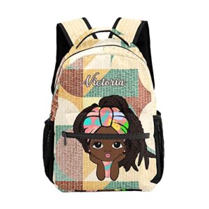 liveweike african tribal afro girl personalized kids backpack with name teen girl boy primary school travel bag