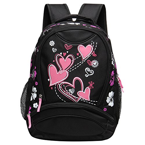 SYLRVIA Casual Girls Teens Cute Small Backpack Lightweight Kids Sweetheart School Backpack Bags