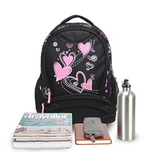 SYLRVIA Casual Girls Teens Cute Small Backpack Lightweight Kids Sweetheart School Backpack Bags