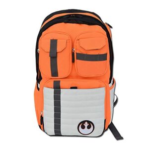hamiqi star wars rebel army logo backpack outdoor travel backpack student schoolbag laptops backpack (orange)