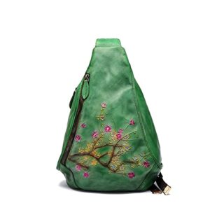 segater genuine leather sling bag for women men vintage handmade chest backpack casual crossbody daypack shoulder satchel