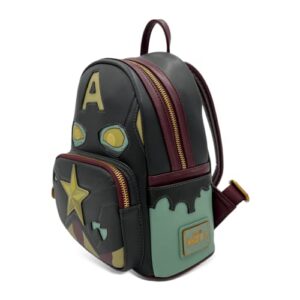 Loungefly GT Exclusive Marvel What If? Zombie Captain America Glow in the Dark Cosplay Mini Backpack