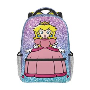 Princess Peach Backpack For Boys And Girls School Backpack For Men And Women Laptop Backpack Travel