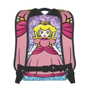 Princess Peach Backpack For Boys And Girls School Backpack For Men And Women Laptop Backpack Travel