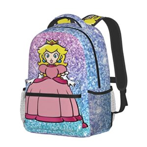 Princess Peach Backpack For Boys And Girls School Backpack For Men And Women Laptop Backpack Travel