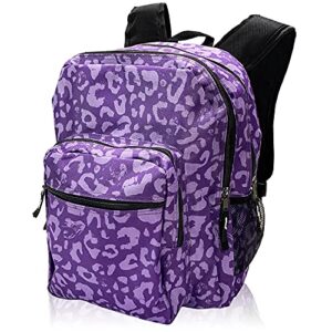 telosports student backpack printed school bag purple,business durable backpack , college school computer bag for men & women (5# purple)