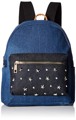 Twig & Arrow Women's Star Studs Denim Mini Backpack