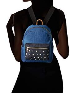 Twig & Arrow Women's Star Studs Denim Mini Backpack