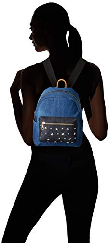 Twig & Arrow Women's Star Studs Denim Mini Backpack