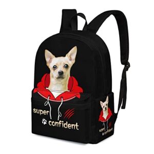 psxnvid dog print backpack cartoon funny chihuahua dog backpacks travel hiking laptop backpack for men women girls boys