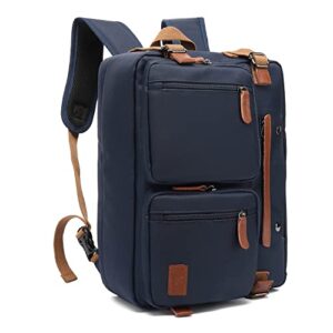 petite simone 3 in 1 laptop bag 17.3 inch men’s work bag business handbags briefcase backpack,computer bag,messenger bag for men women, navy blue