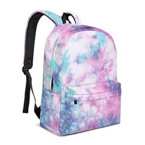 boys girl lightweight tie dye backpack, big capacity bookbag, fashionable laptop daypack for travel camping sport
