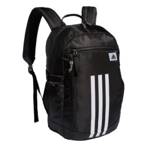 adidas league three stripe 2 backpack, black/white, one size