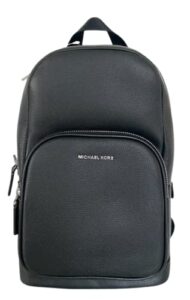 michael kors cooper commuter sling pack embossed leather backpack